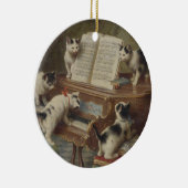 子猫とピアノ セラミックオーナメント (右)