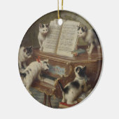 子猫とピアノ セラミックオーナメント (左)
