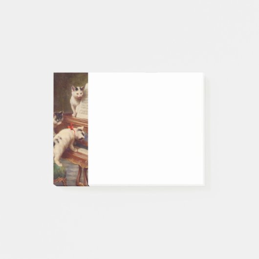 子猫とピアノ ポストイット (正面)