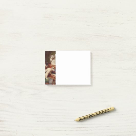 子猫とピアノ ポストイット (デスク上)