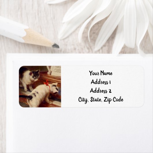 子猫とピアノ ラベル (インサイチュ)