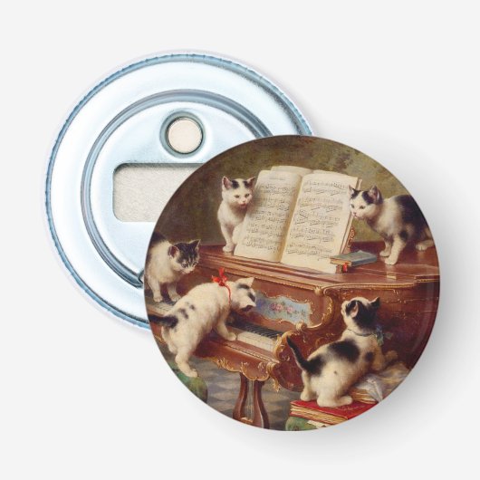 子猫とピアノ 栓抜き (正面)