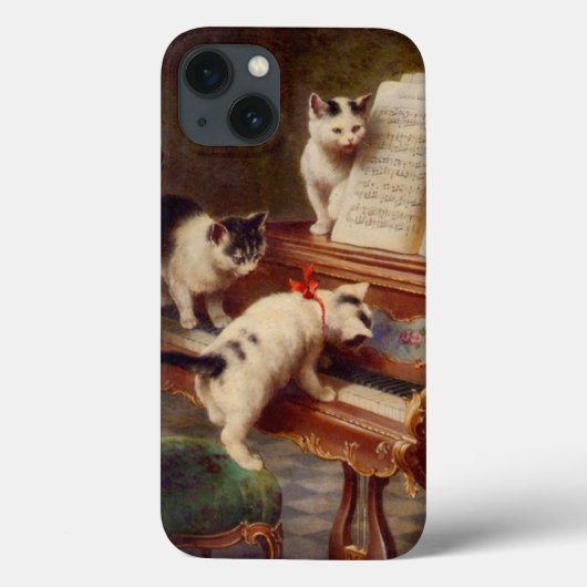 子猫とピアノ Case-Mate iPhoneケース (裏面)