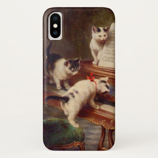 子猫とピアノ Case-Mate iPhoneケース (裏面)