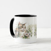 子猫とママ猫のマグカップ マグカップ (正面左)