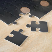 子猫とライオンの水たまりの反射 ジグソーパズル (側面)