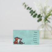 子猫とワンちゃん名刺 名刺 (スタンド正面)