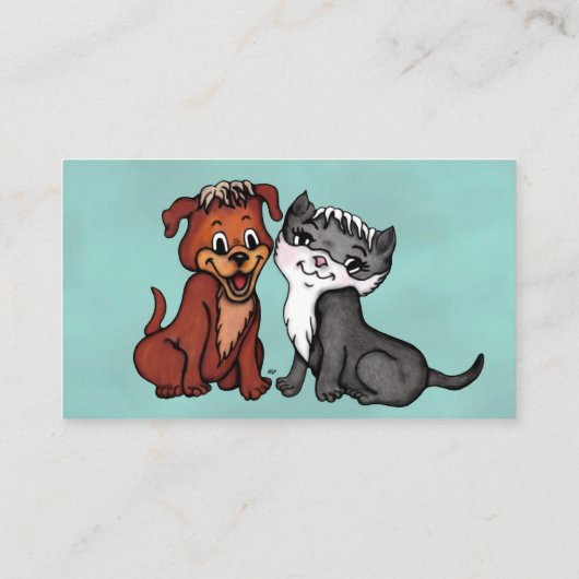 子猫とワンちゃん名刺 名刺 (裏面)