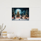 子猫と一緒に楽しめるクリスマスナイト ポスター (キッチン)