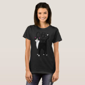 子猫と動物のためのタキシード猫ママ Tシャツ (正面フル)