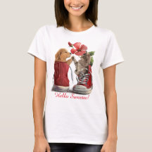 子猫と子犬が挨拶し合う