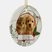 子猫と子犬の最高の友達 クリスマスオーナメント (右)