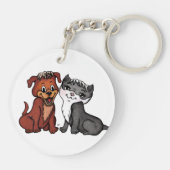 子猫と子犬 キーホルダー (裏面)