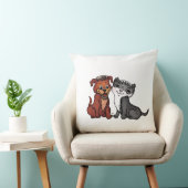 子猫と子犬 クッション (椅子)