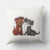 子猫と子犬 クッション (裏面)