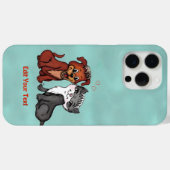 子猫と子犬、テキストの編集 Case-Mate iPhoneケース (裏面 (横))