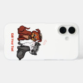 子猫と子犬、テキストの編集 Case-Mate iPhoneケース (裏面 (横))