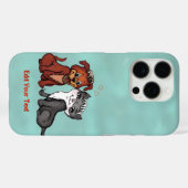 子猫と子犬、テキストの編集 Case-Mate iPhoneケース (裏面 (横))