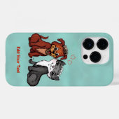 子猫と子犬、テキストの編集 Case-Mate iPhoneケース (裏面 (横))