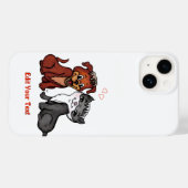 子猫と子犬、テキストの編集 Case-Mate iPhoneケース (裏面 (横))
