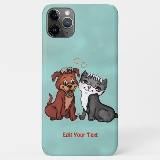 子猫と子犬、テキストの編集 Case-Mate iPhoneケース (裏面)