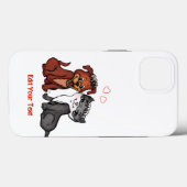 子猫と子犬、テキストの編集 Case-Mate iPhoneケース (裏面 (横))