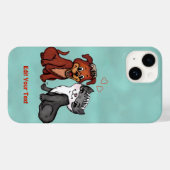 子猫と子犬、テキストの編集 Case-Mate iPhoneケース (裏面 (横))