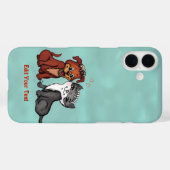 子猫と子犬、テキストの編集 Case-Mate iPhoneケース (裏面 (横))
