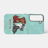 子猫と子犬、テキストの編集 SAMSUNG GALAXYケース (裏面横)