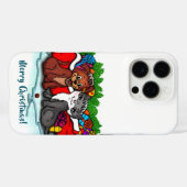 子猫と子犬、ハッピークリスマス Case-Mate iPhoneケース (裏面 (横))
