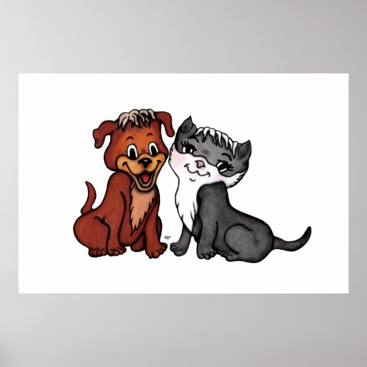 子猫と子犬 ポスター (正面)