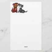 子猫と子犬 便箋 (裏面)