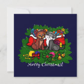 子猫と子犬、幸せなクリスマス (正面)