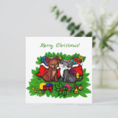 子猫と子犬、幸せなクリスマス (スタンド正面)