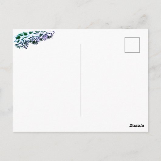 子猫と子犬、幸せなクリスマス ポストカード (裏面)