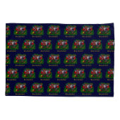 子猫と子犬、幸せなクリスマス 枕カバー (裏面-左)