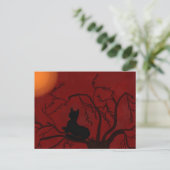 子猫と月 ポストカード (スタンド正面)