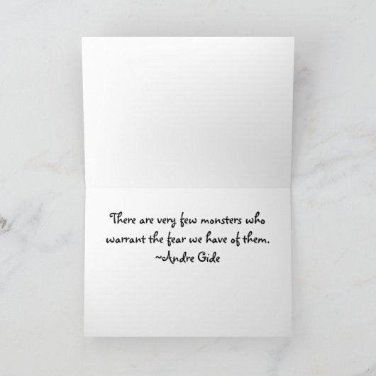 子猫と犬の勇気付けられるグリーティングカード カード (内部)