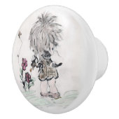 子猫と自分 セラミックノブ (右)