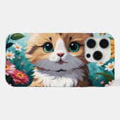 子猫と花 iPhoneケース (裏面横)