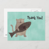 子猫と魚 ポストカード (正面/裏面)