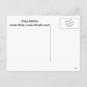 子猫にイースターの卵を捕らえた シーズンポストカード (裏面)