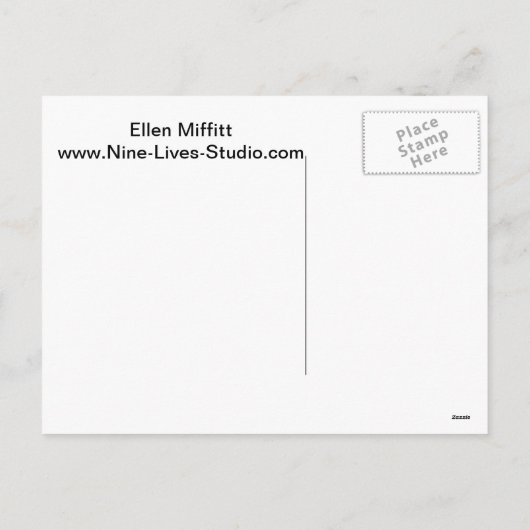 子猫にイースターの卵を捕らえた シーズンポストカード (裏面)