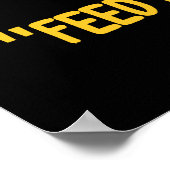 子猫に食べ物を与えも早く ポスター (角)