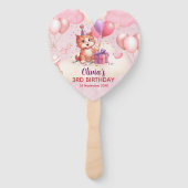 子猫のお祝い誕生日うちわセット ハンドファン (裏面)