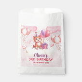 子猫のお祝い 誕生日記念品袋 フェイバーバッグ (正面)