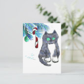 子猫のための心をそそるキャンディ・ケーン ポストカード (スタンド正面)