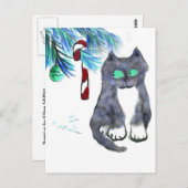 子猫のための心をそそるキャンディ・ケーン ポストカード (正面/裏面)