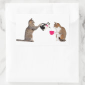 子猫のための時間 長方形シール (バッグ)