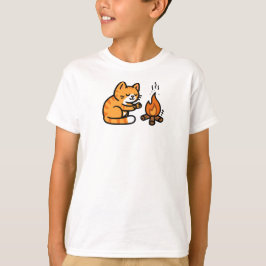 子猫のキャンプファイヤー Tシャツ